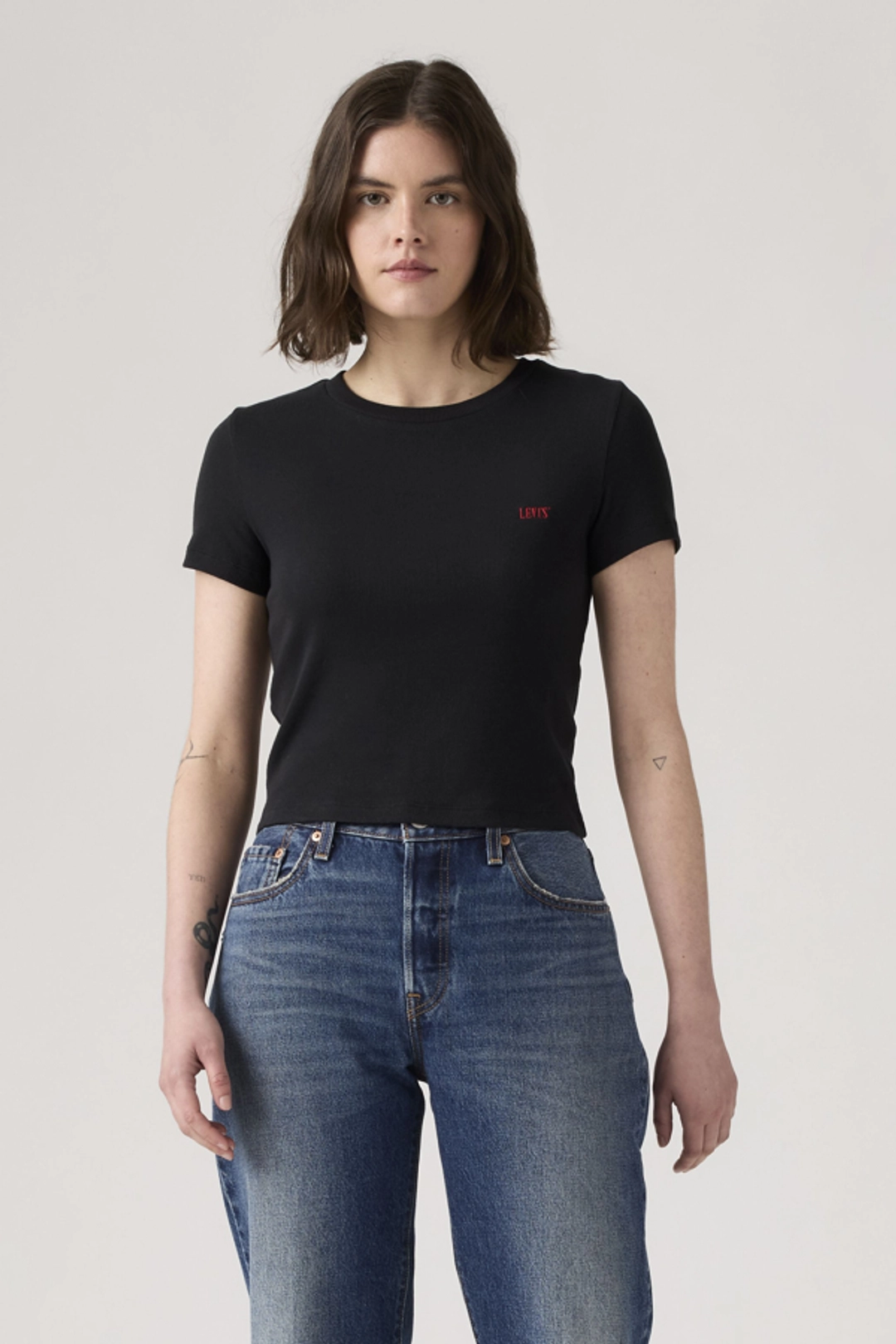Levi's T Shirt Essential Sporty - Femme - Blanc / White + Rib - XS - 2