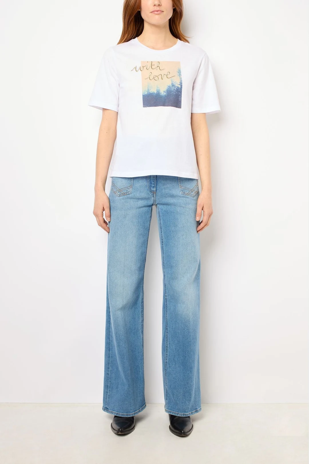 T-shirt sérigraphié - AMBRE - Blanc