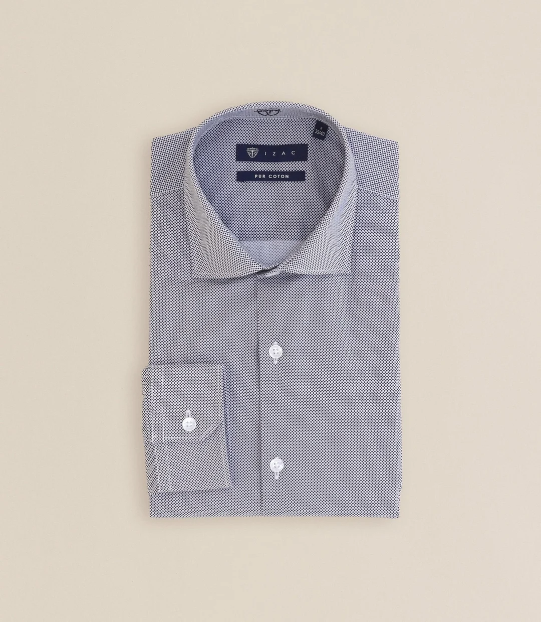IZAC - Chemise regular 100% coton marine