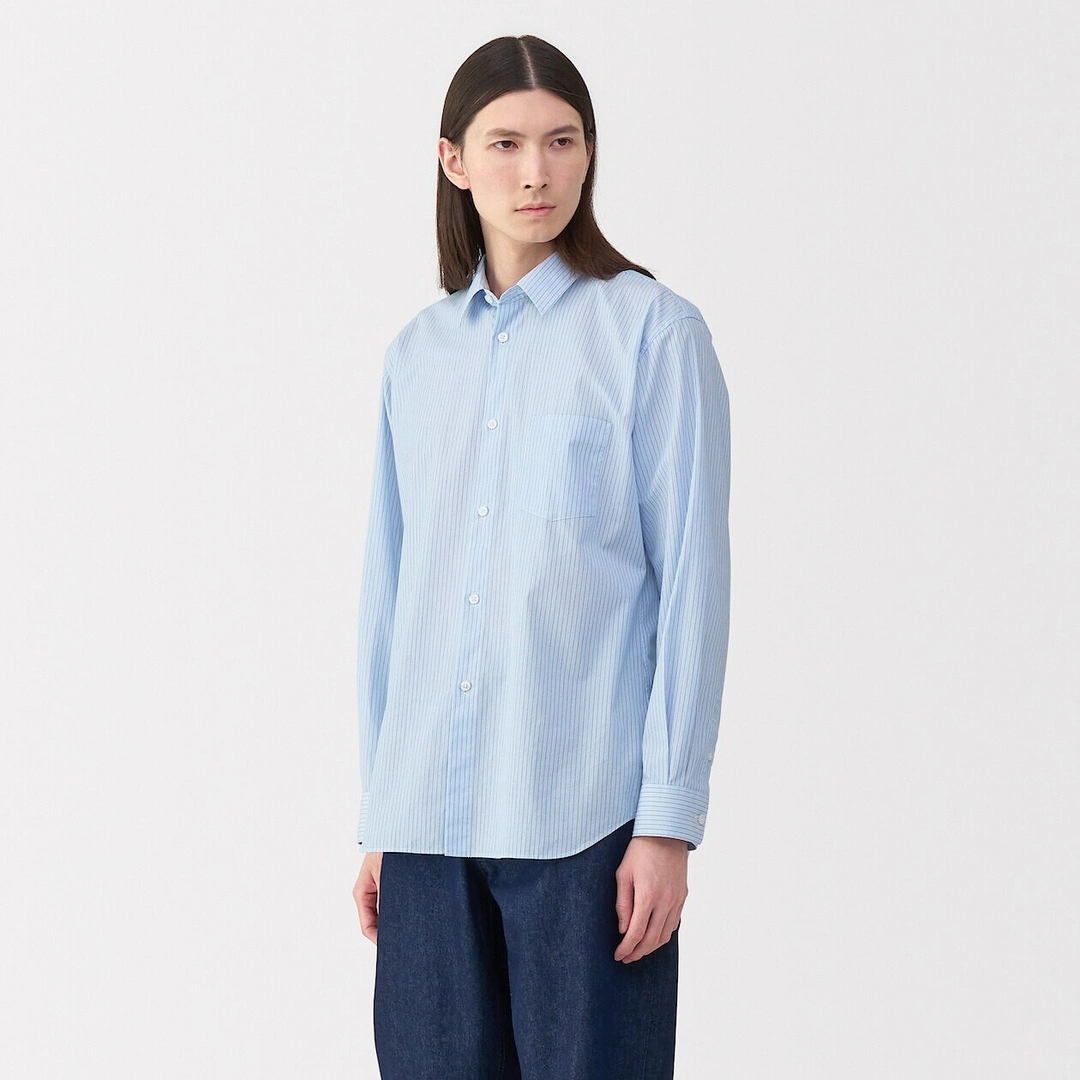 Chemise en popeline de coton pour homme
