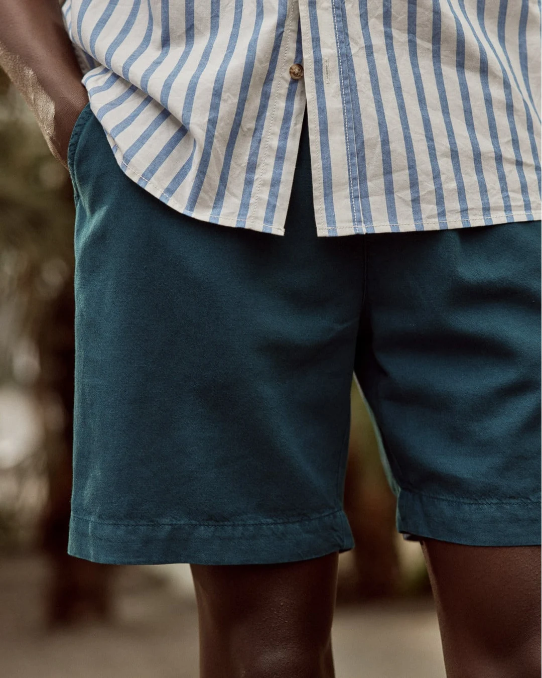 Short bleu marine lyocell - CHEVRE