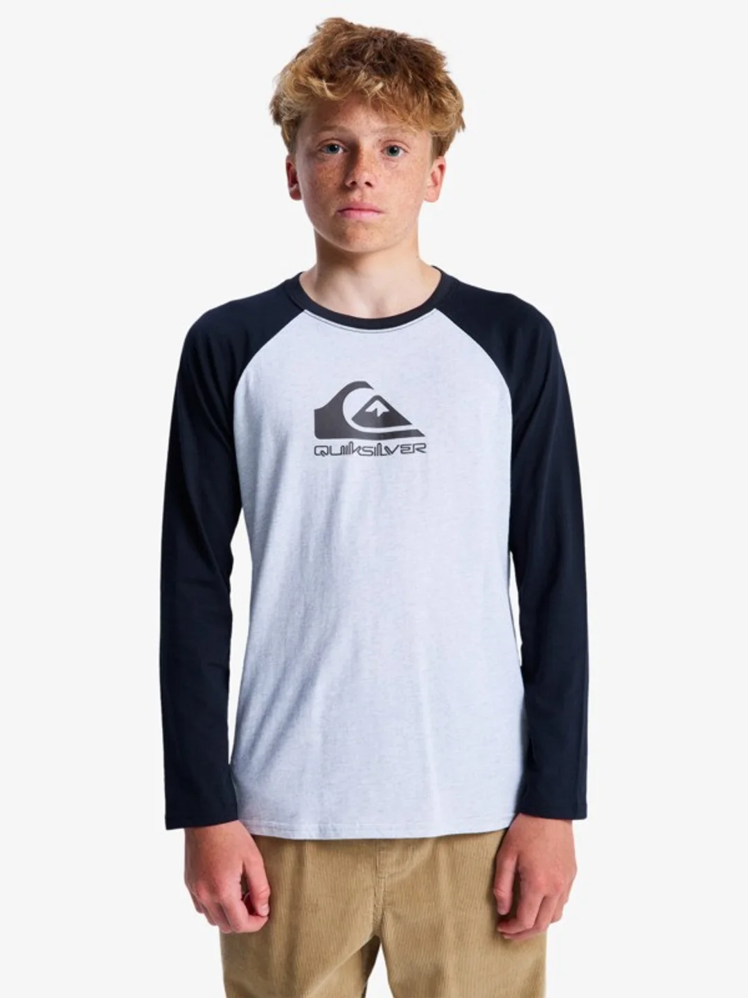 Ev Omni Logo Raglan - T-shirt manches longues pour Garçon 8-16 ans Gris