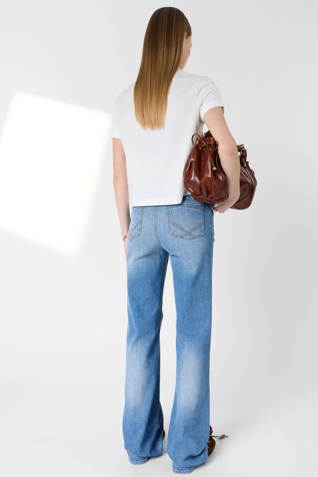 T-shirt en coton à blason brodé - MELIA - Blanc - 4