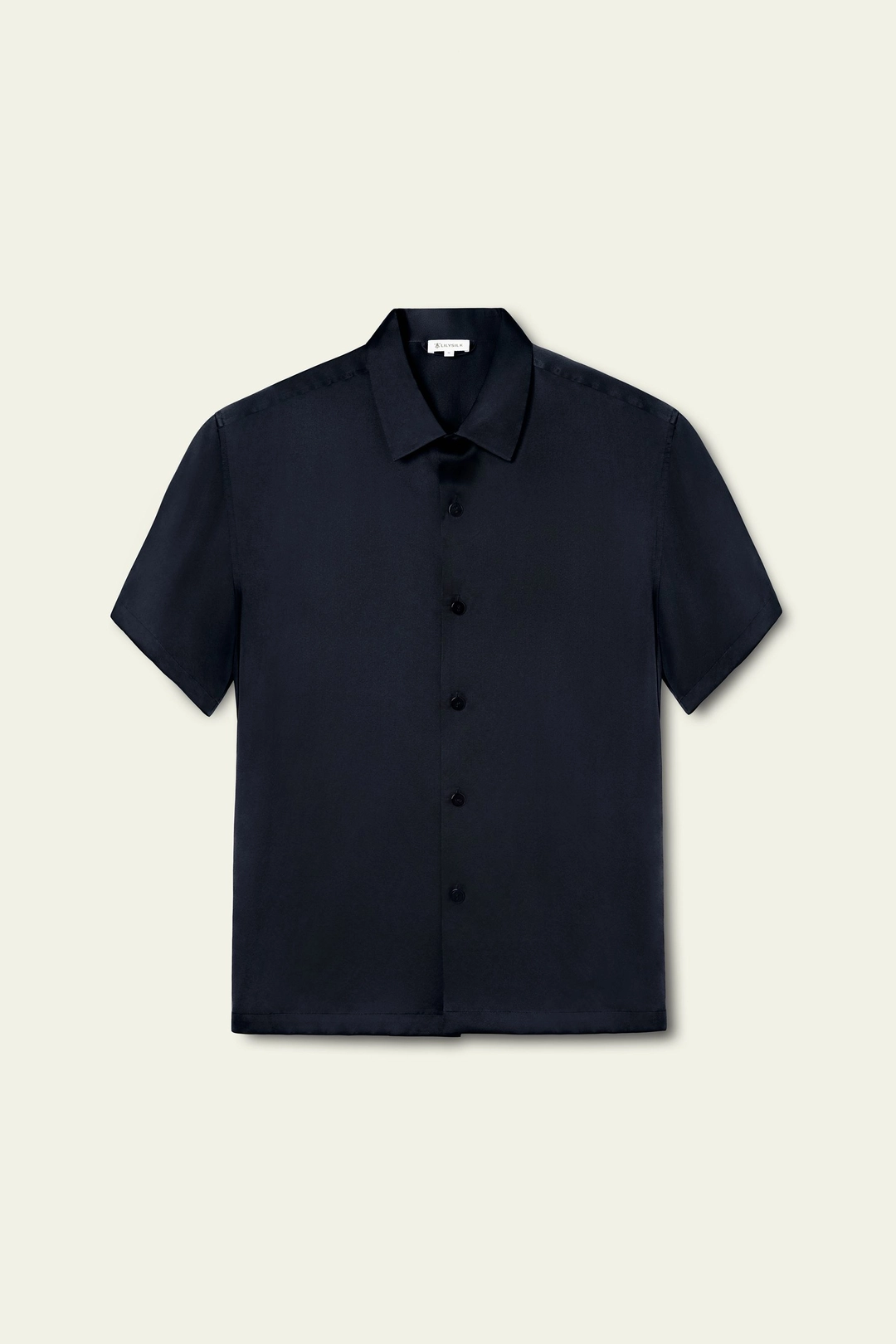 LILYSILK Blouse Soie Homme Luxe Col À Revers 100% Soie De Mûrier Modèle Classique Peut Être Essayé Bleu Minuit Xl