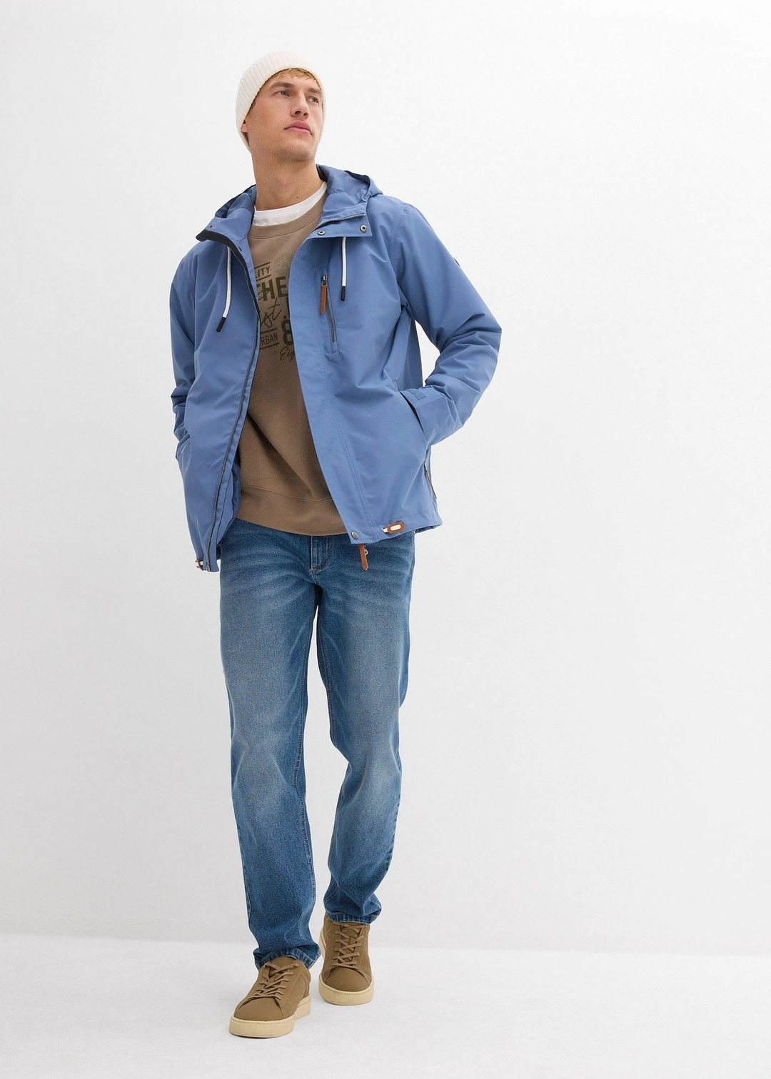 Veste imperméable à capuche et détails enduits - 2