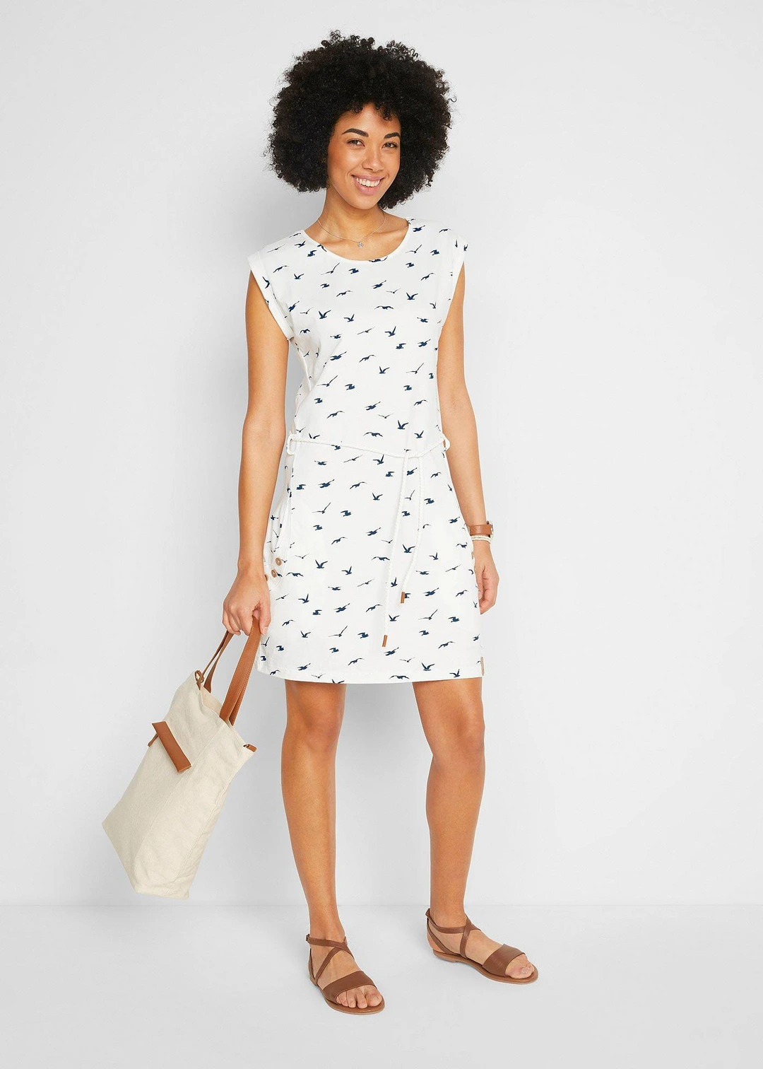 Robe en jersey imprimé à manches papillon - 2