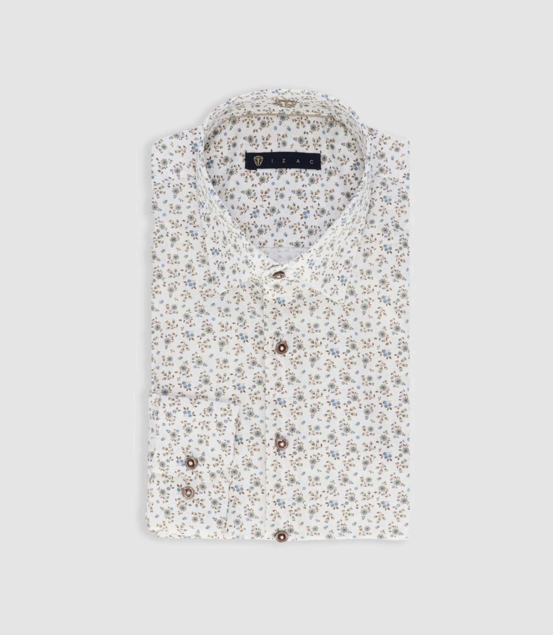 IZAC - Chemise à imprimé floral blanc PEPPINO