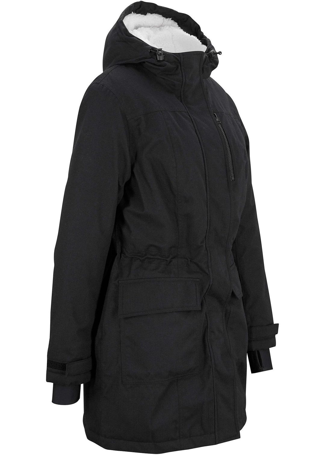 Parka imperméable avec polaire peluche dans la capuche