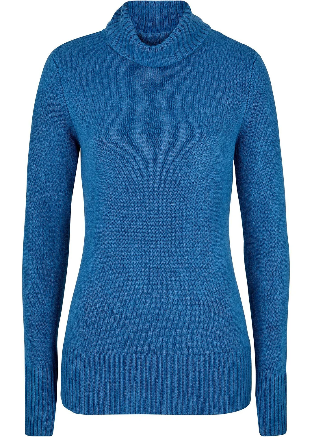 Pull col roulé basique en fine maille