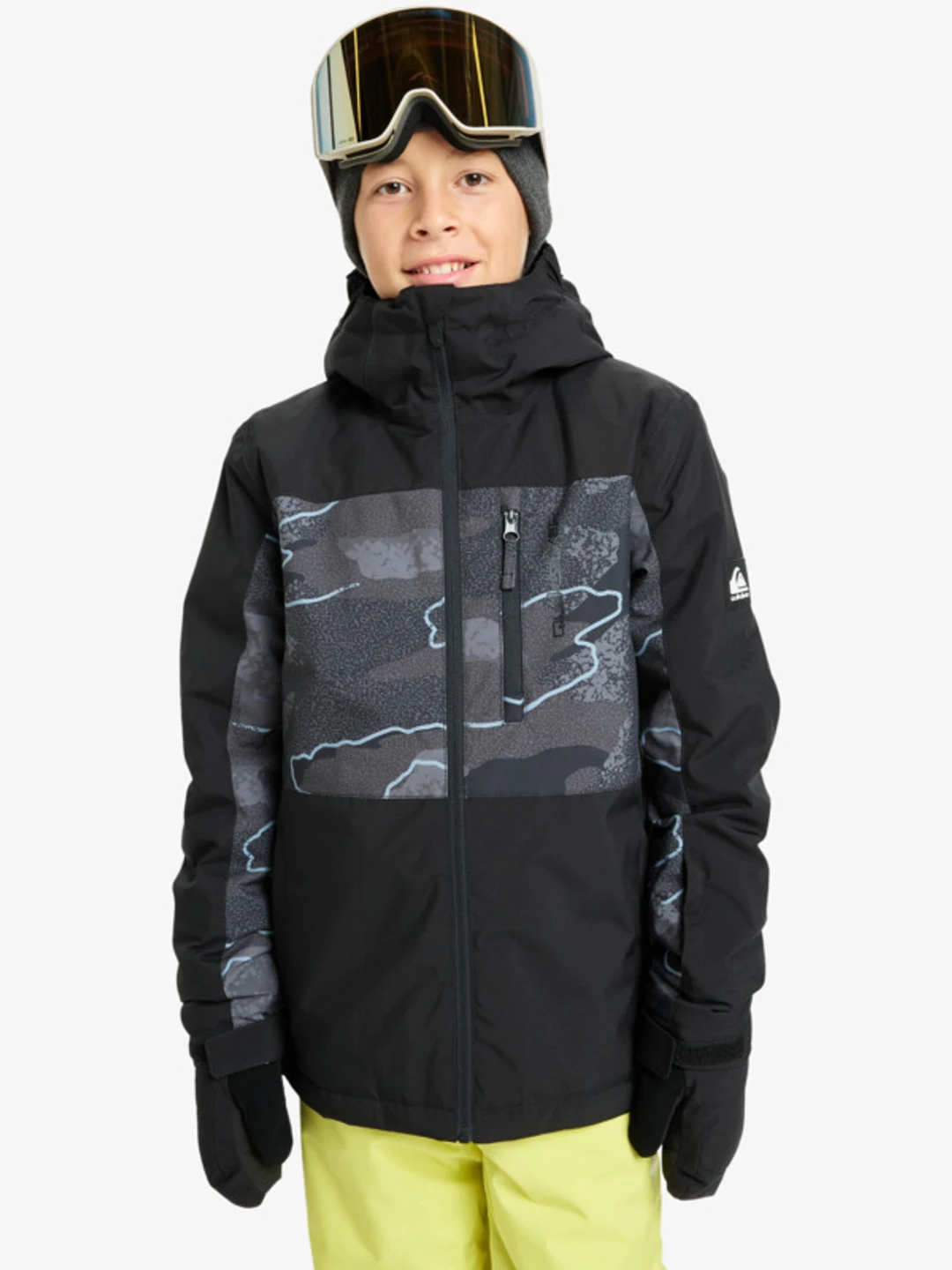 Side Hit Printed - Veste de snow technique pour Garçon 4-16 Noir