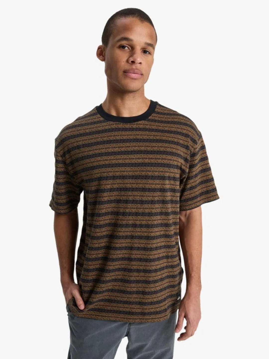 Okano Jacquard - T-Shirt à manches courtes pour Homme Noir