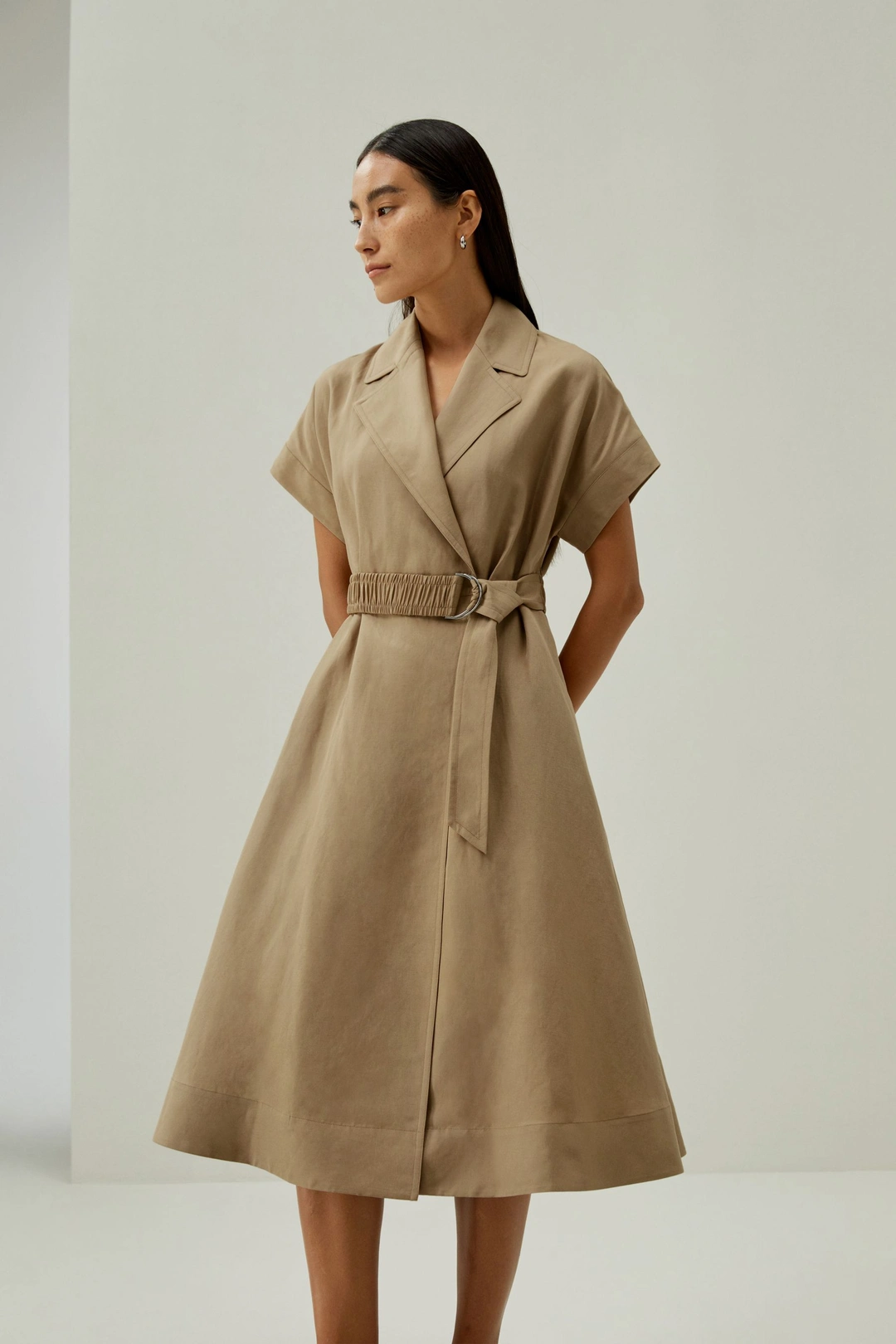 LILYSILK Robe Soie Coupe Nette Et Décontractée Soie De Mûrier, Lin Facile À Assortir Douceur Contre La Peau Chêne S