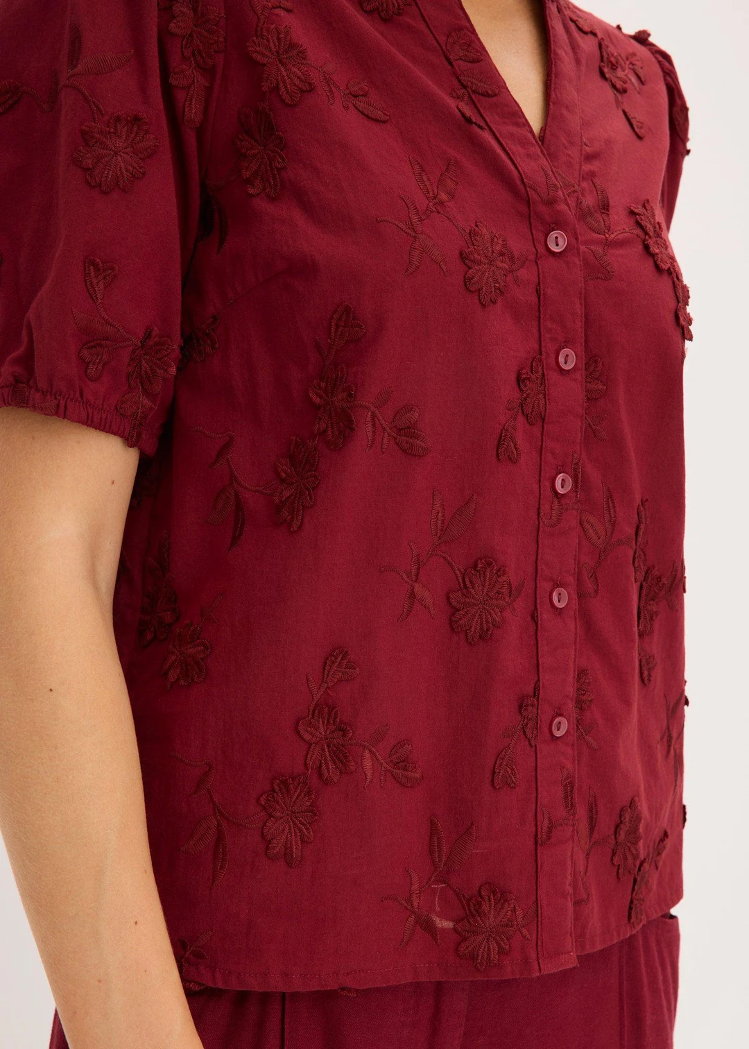 Chemisier manches courtes, 100% coton