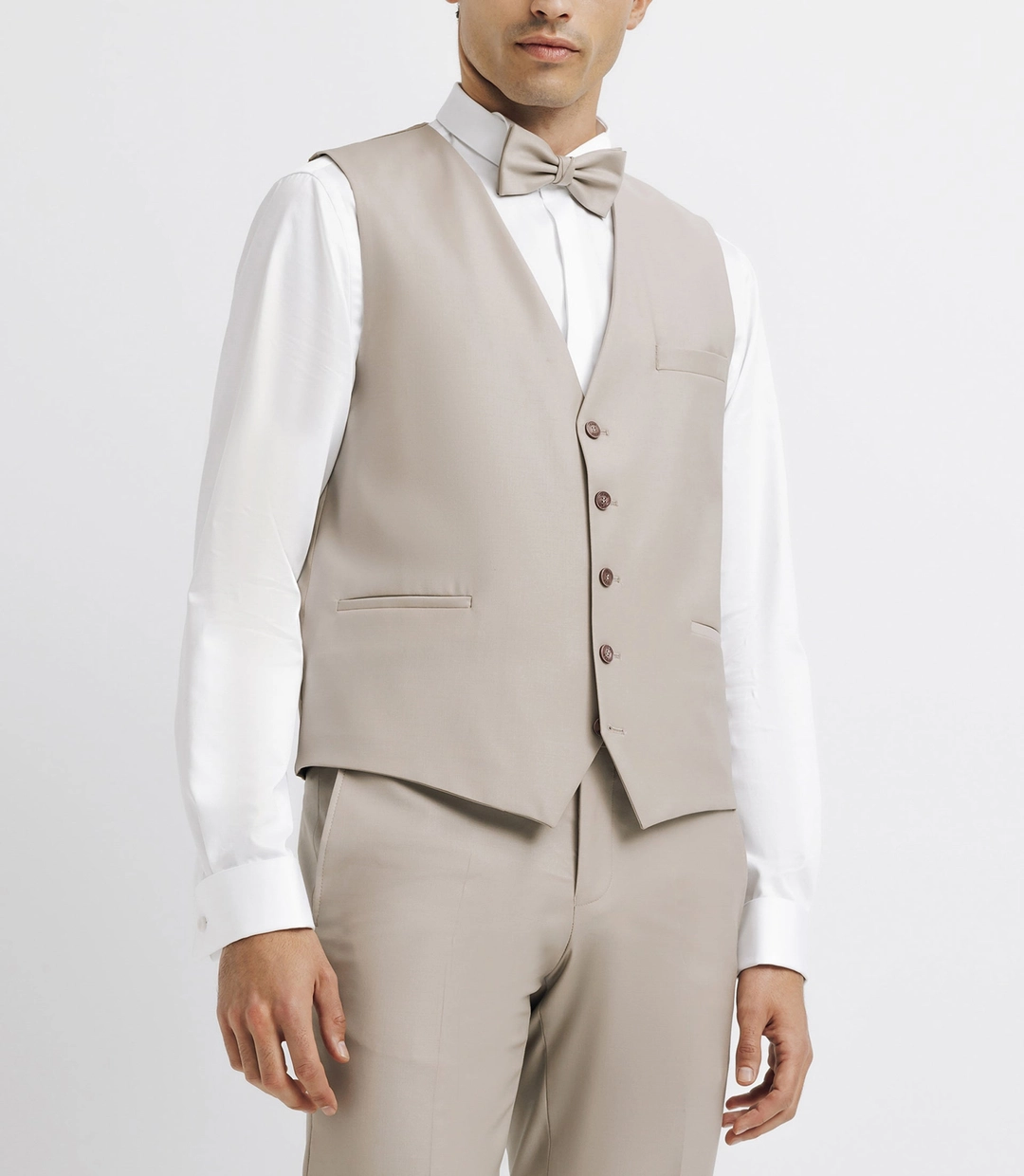 IZAC - Gilet de costume beige