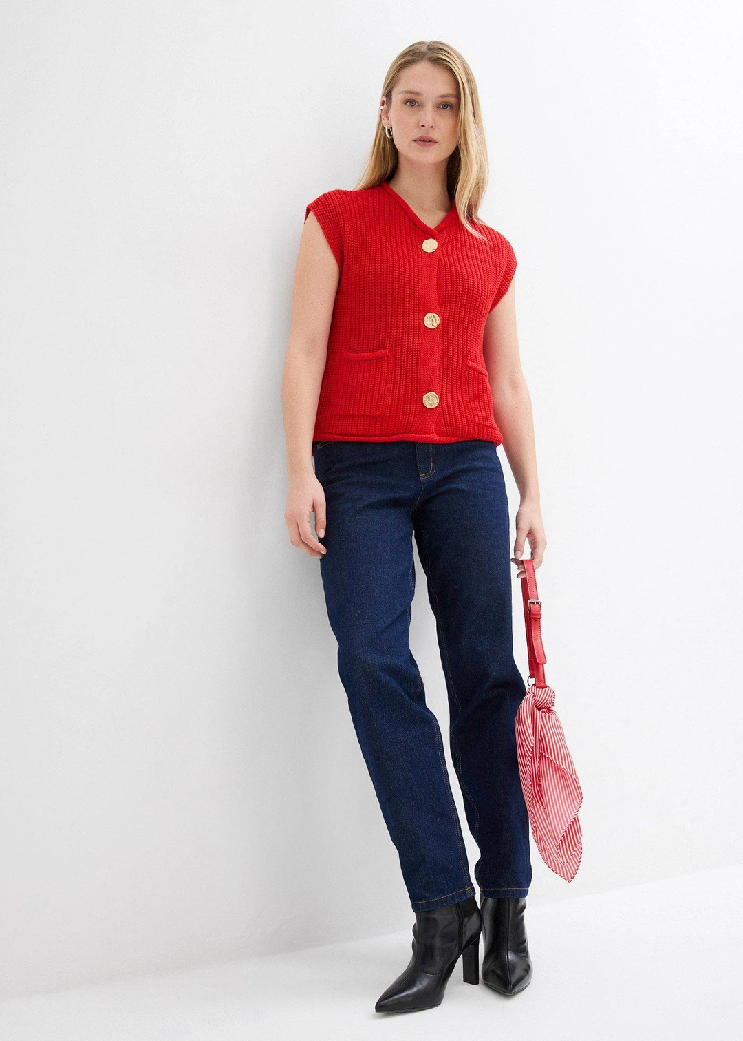 Gilet sans manches en maille avec des poches - 2
