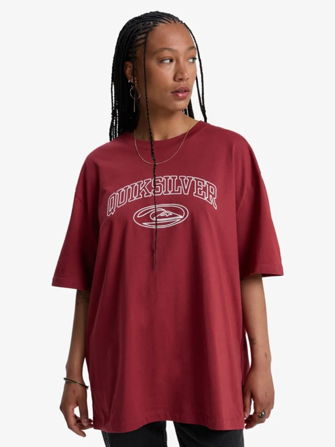 Boyfriend - T-Shirt à manches courtes pour Femme Rouge