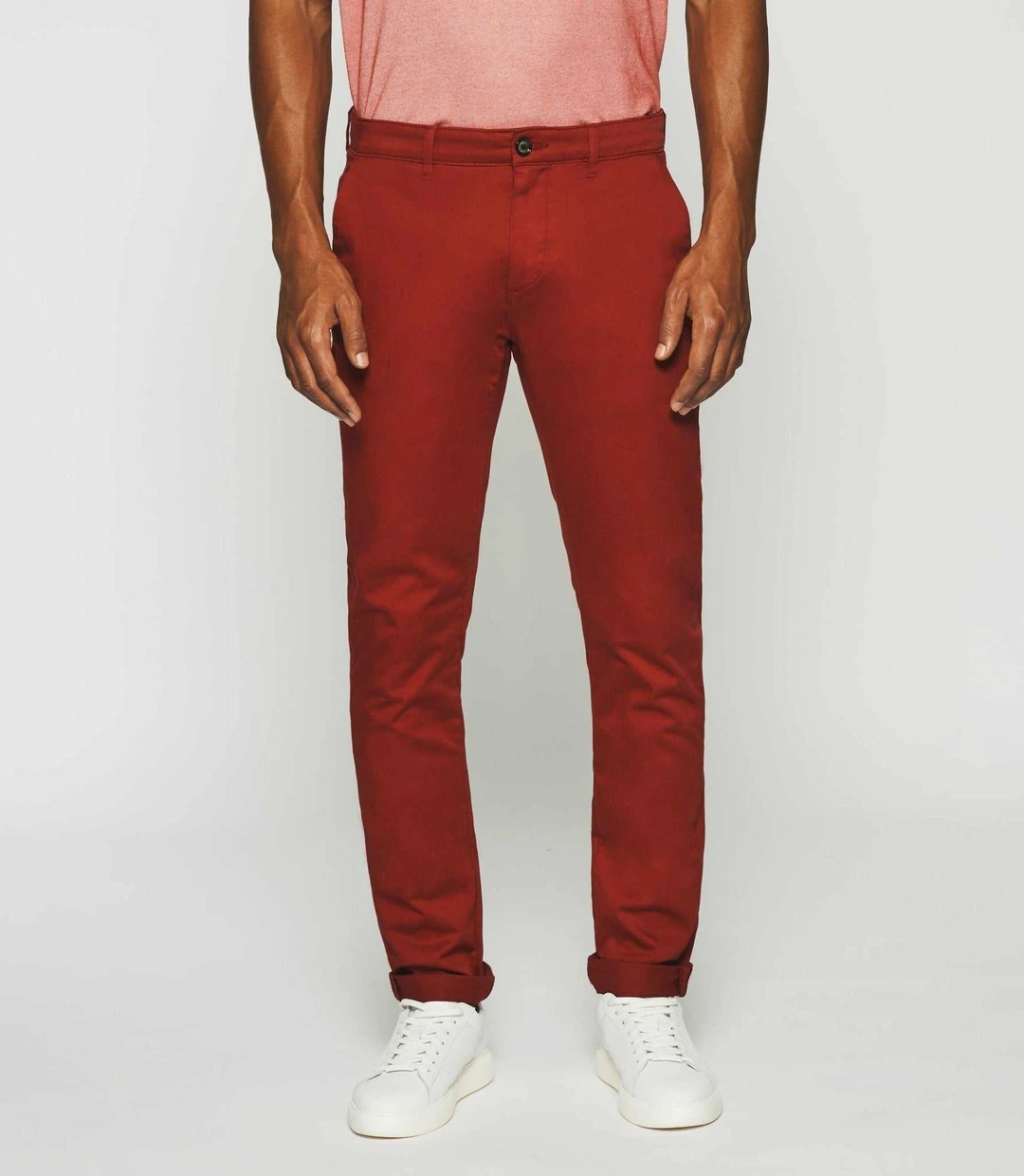 IZAC - Pantalon chino slim rouge PANAMA