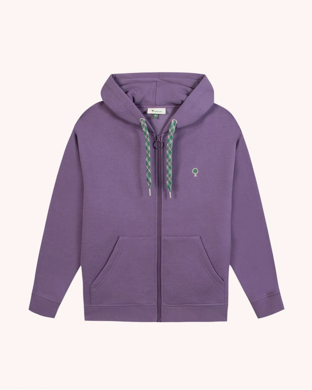 Sweat zippé à capuche vert sapin - MESNIL OS - 2