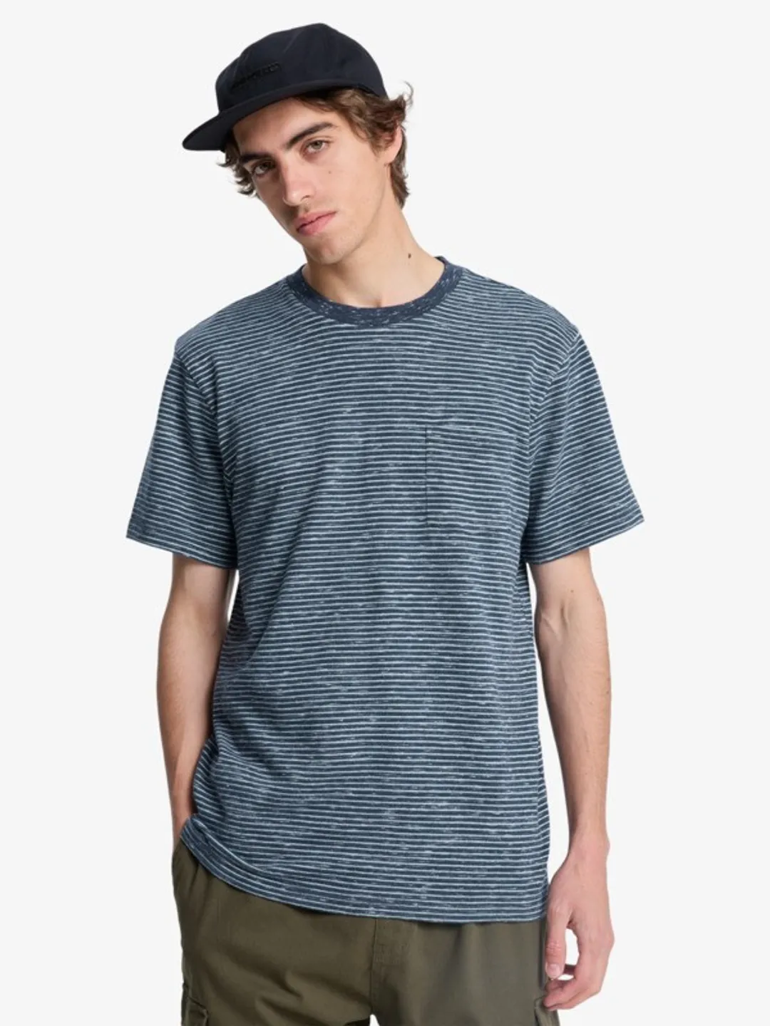 Lopaz Striped Pocket - T-Shirt à manches courtes pour Homme Blanc