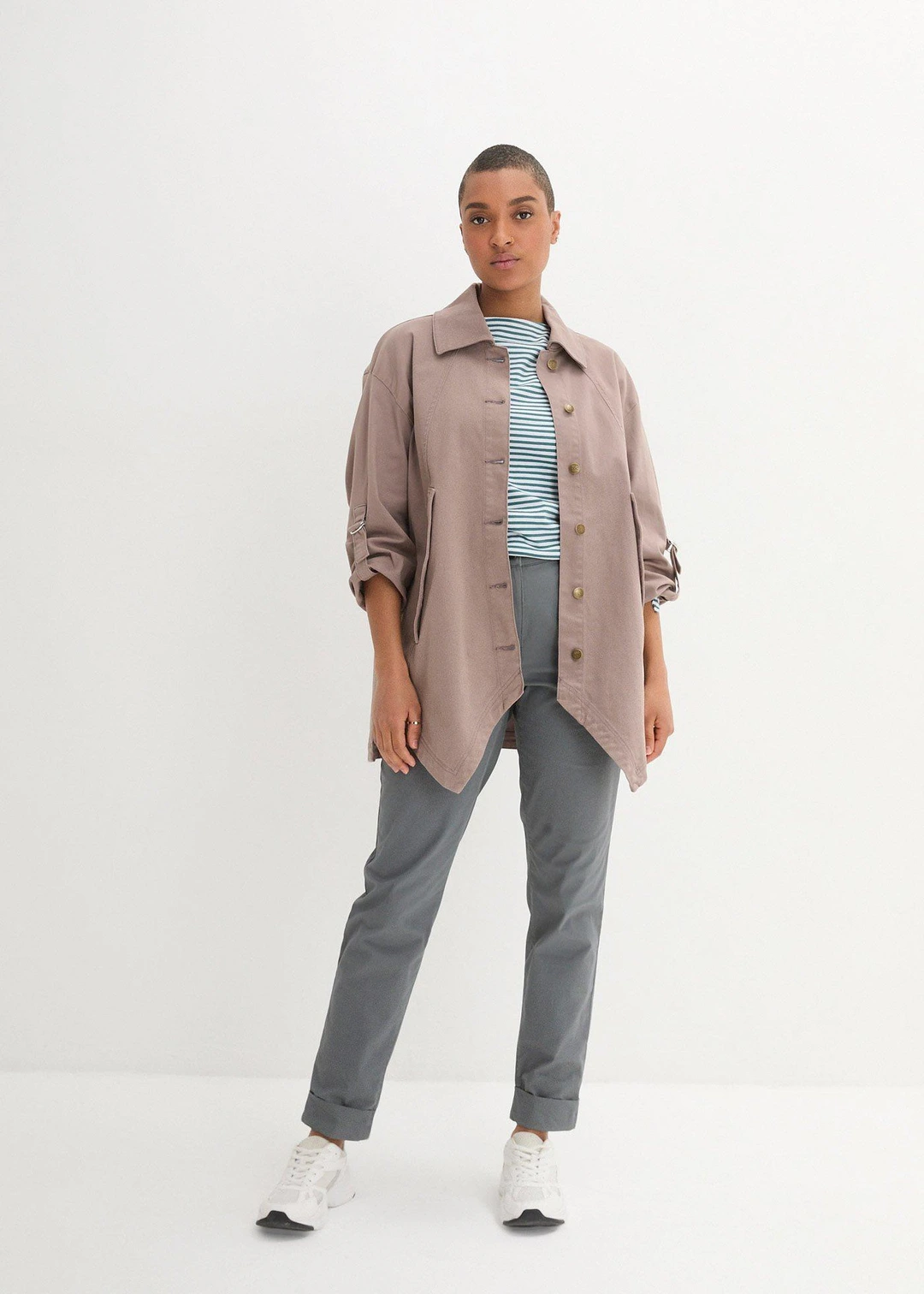 Pantalon chino en coton extensible, longueur cheville - 2