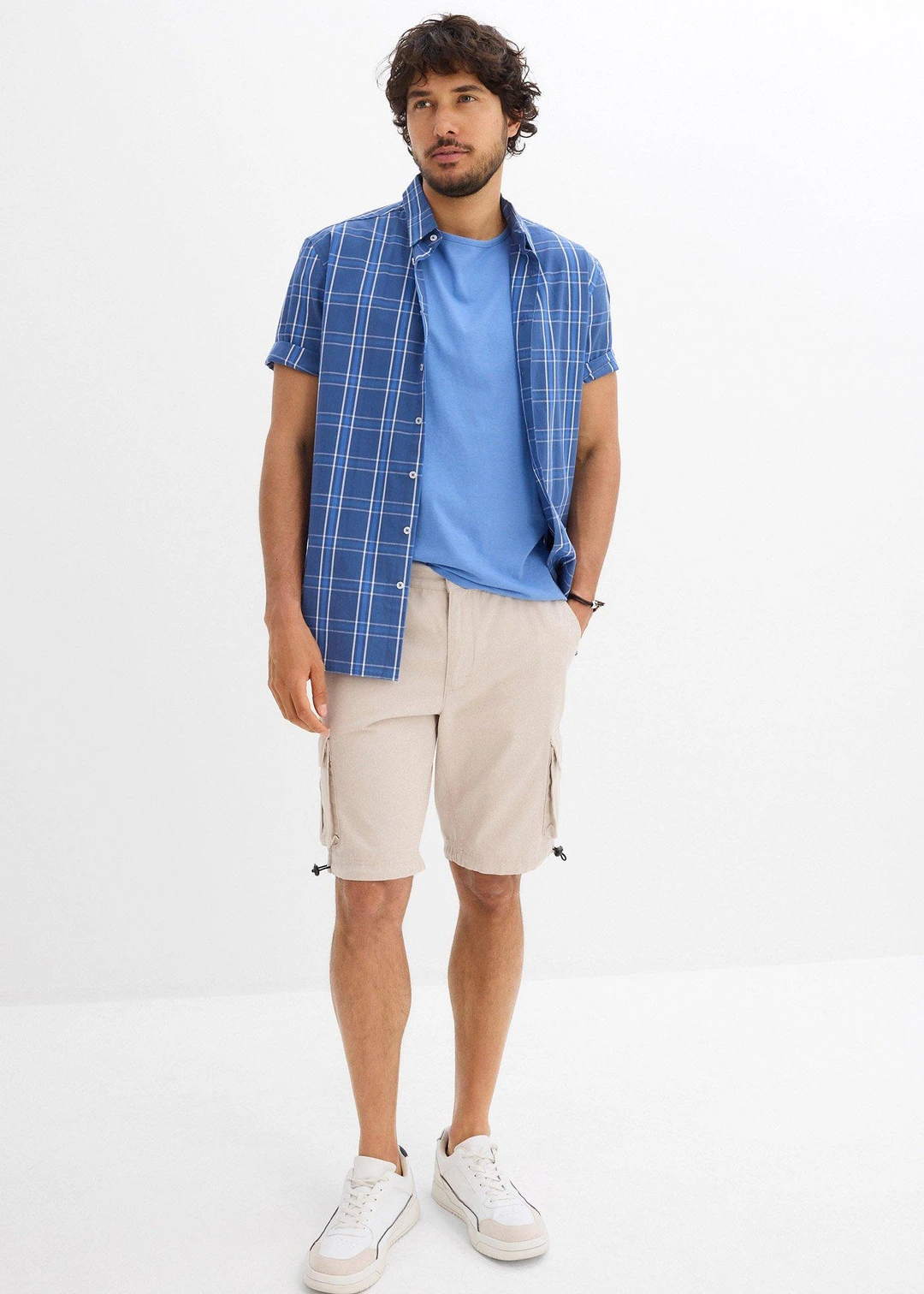 Bermuda cargo à taille élastiquée, regular - 2