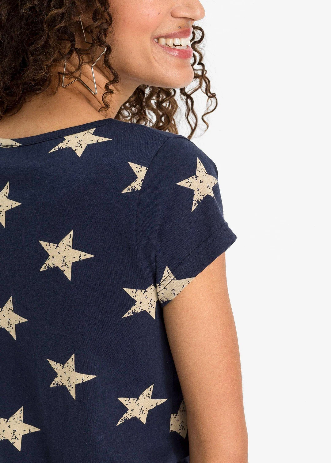 T-shirt 100% coton imprimé étoiles