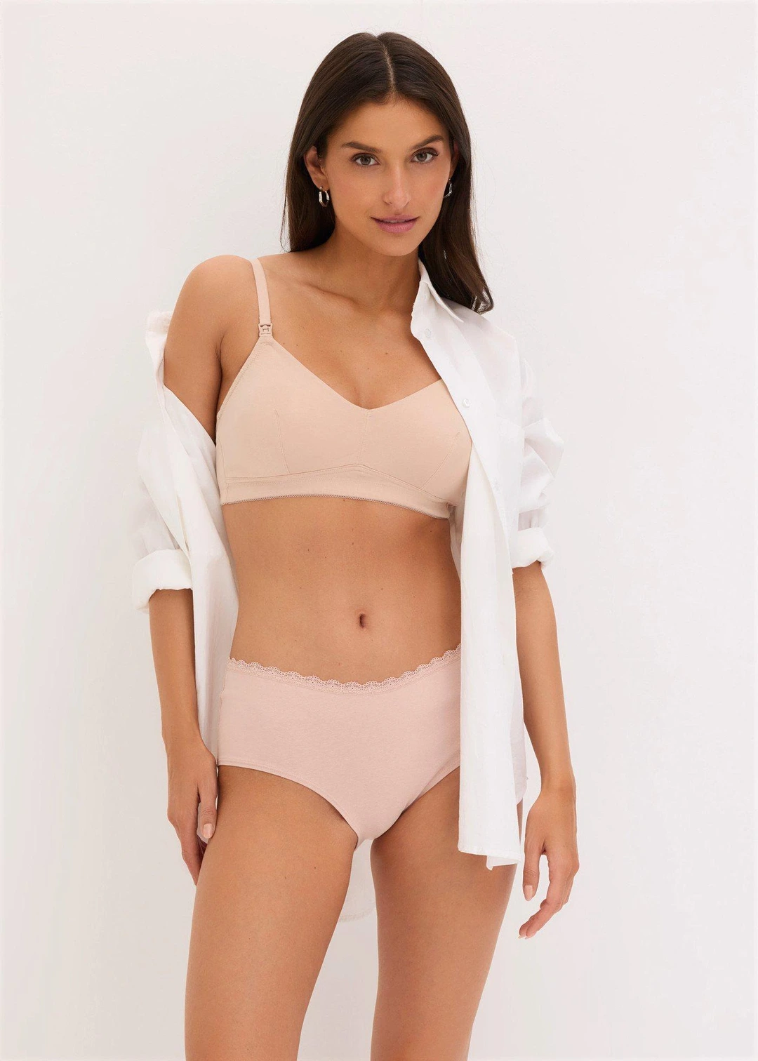 Lot de 3 culottes de grossesse en coton et dentelle - 2
