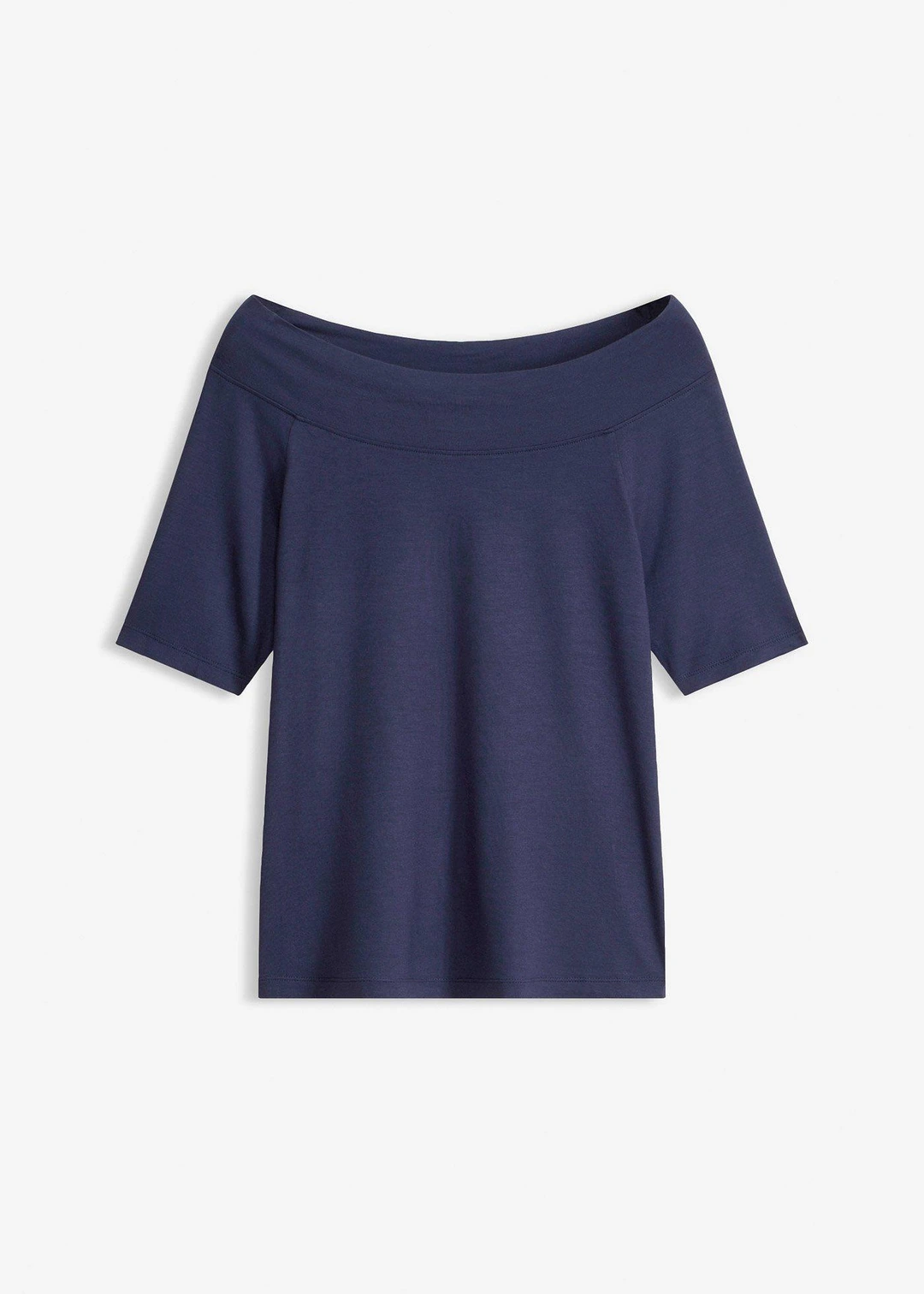T-shirt encolure Bardot en viscose extensible