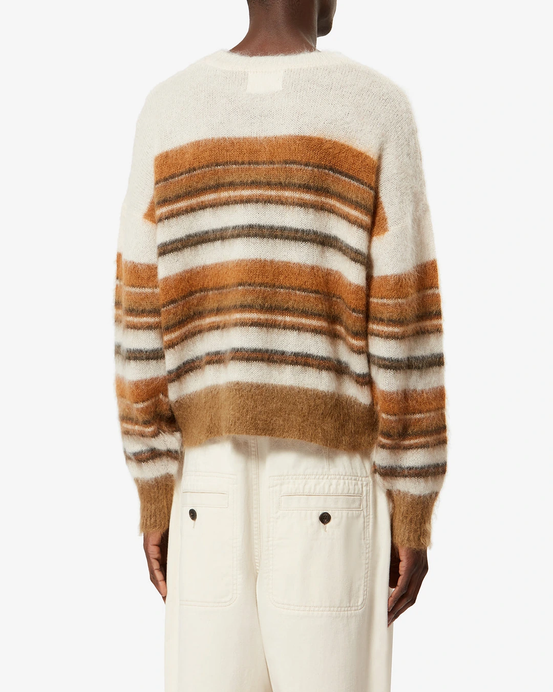 Pull Drussellh - Homme - Ecru/camel - Taille XL - 3