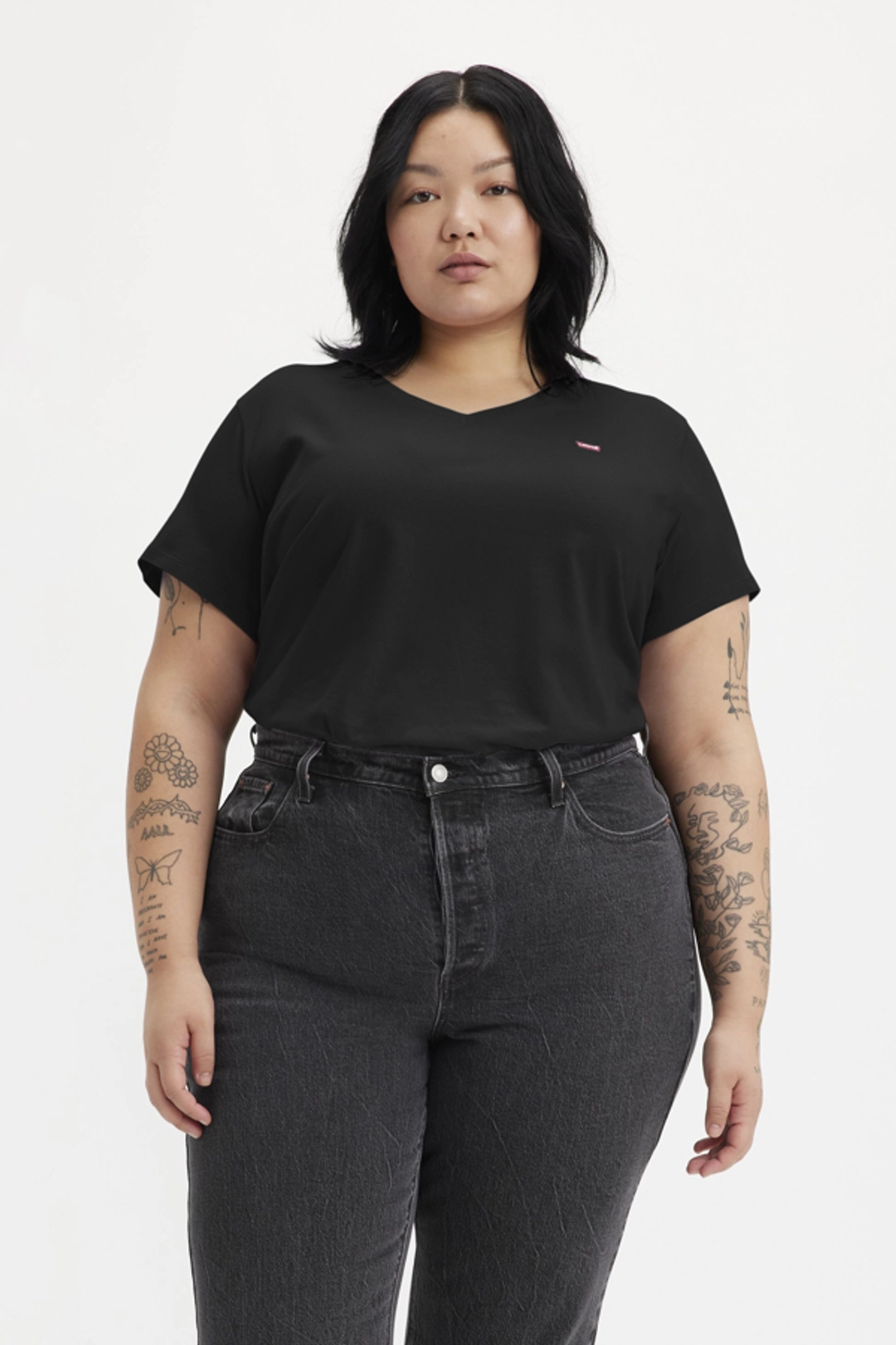 Levi's T Shirt Col V (grandes Tailles) - Femme - Rose / Potpourri - 4X - 2