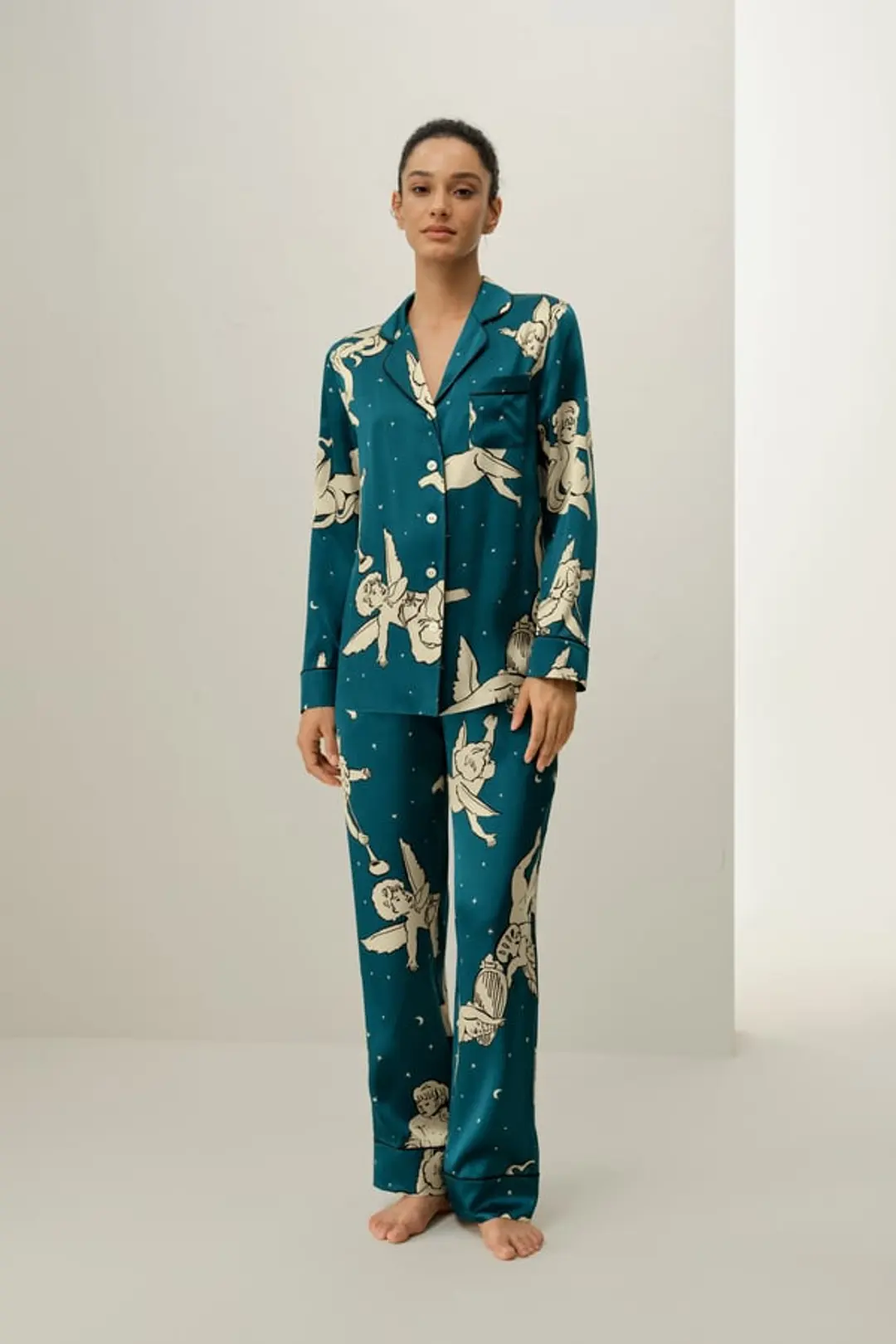 LILYSILK Ensemble Pyjama En Soie Gémeaux Poches Latérales Soie De Haute Qualité Gémeaux Xl