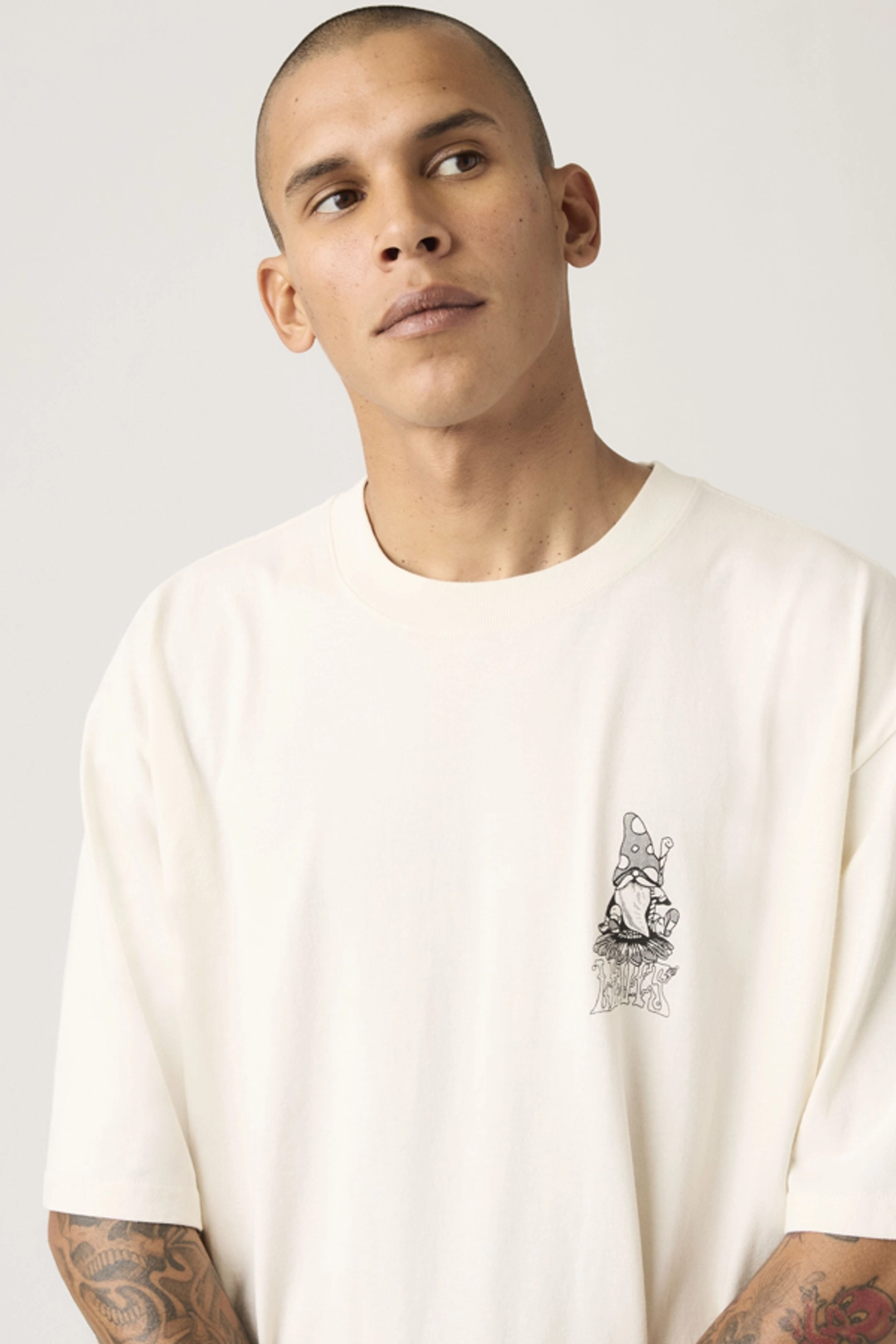 Levi's T Shirt Manche Mi Longue - Homme - Beige / Vintage Khaki - XL - 2