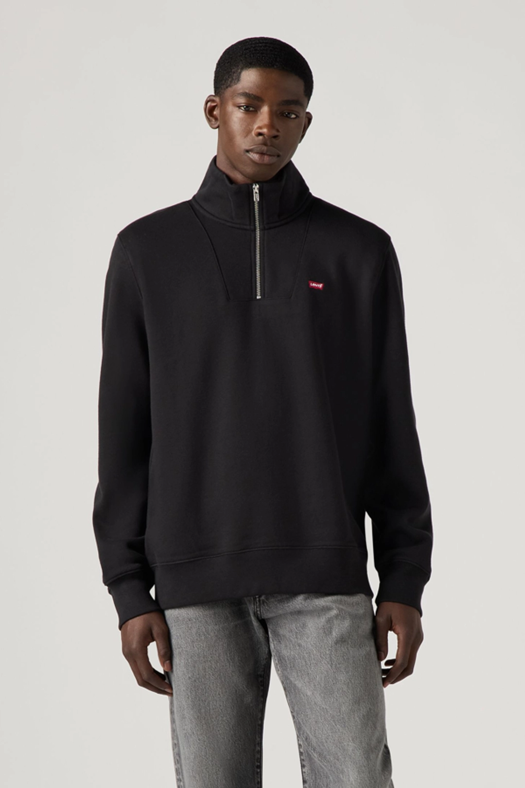 Levi's Pull Col Camionneur Housemark - Homme - Noir / Mineral Black - S