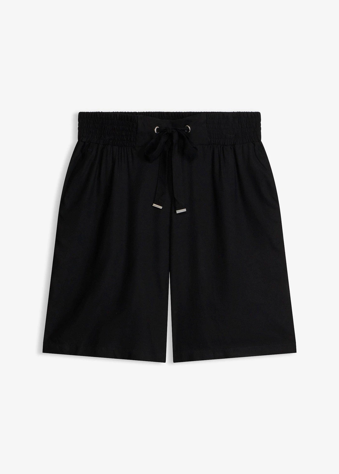 Bermuda en viscose avec ceinture à nouer