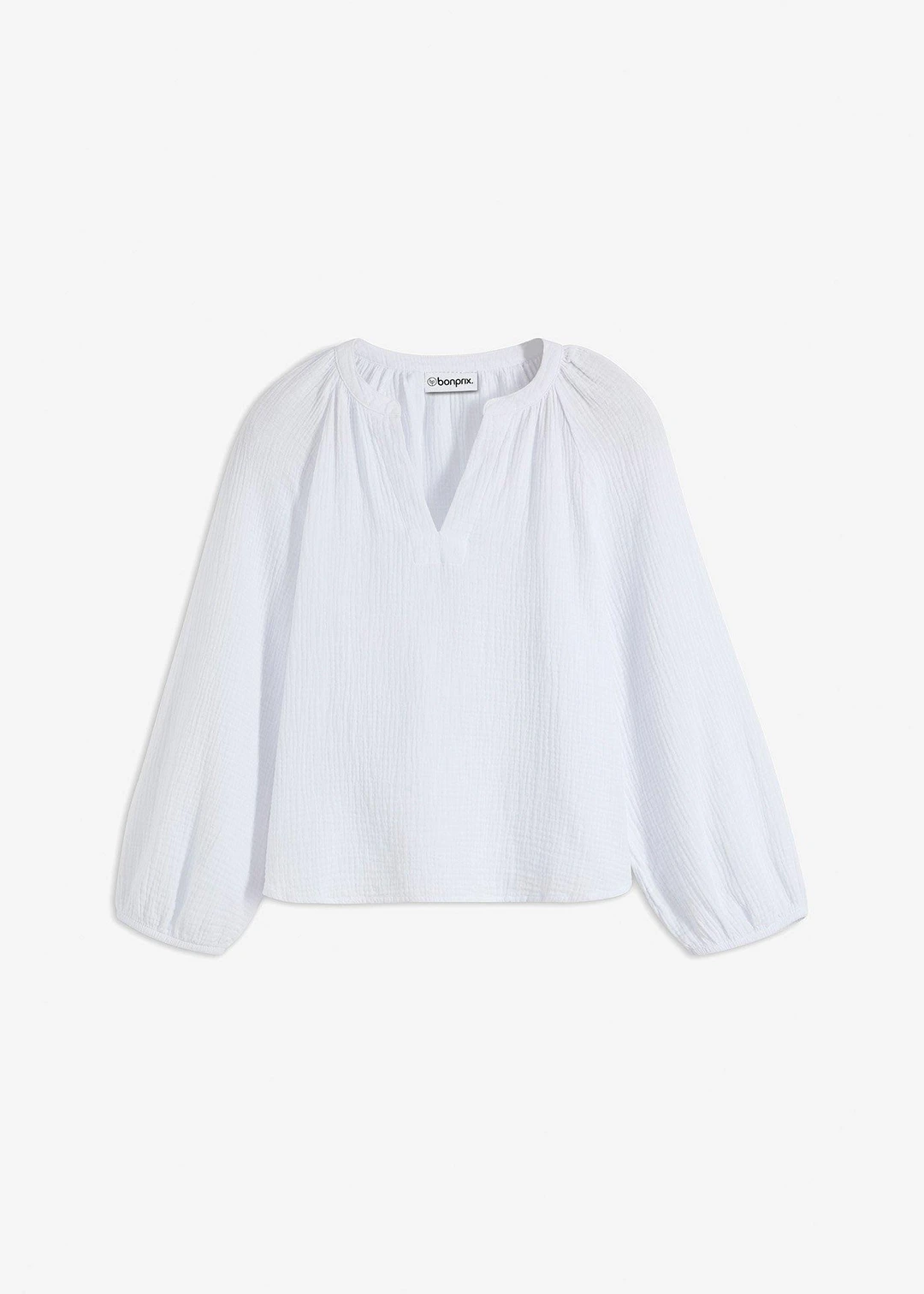 Blouse oversize en gaze de coton