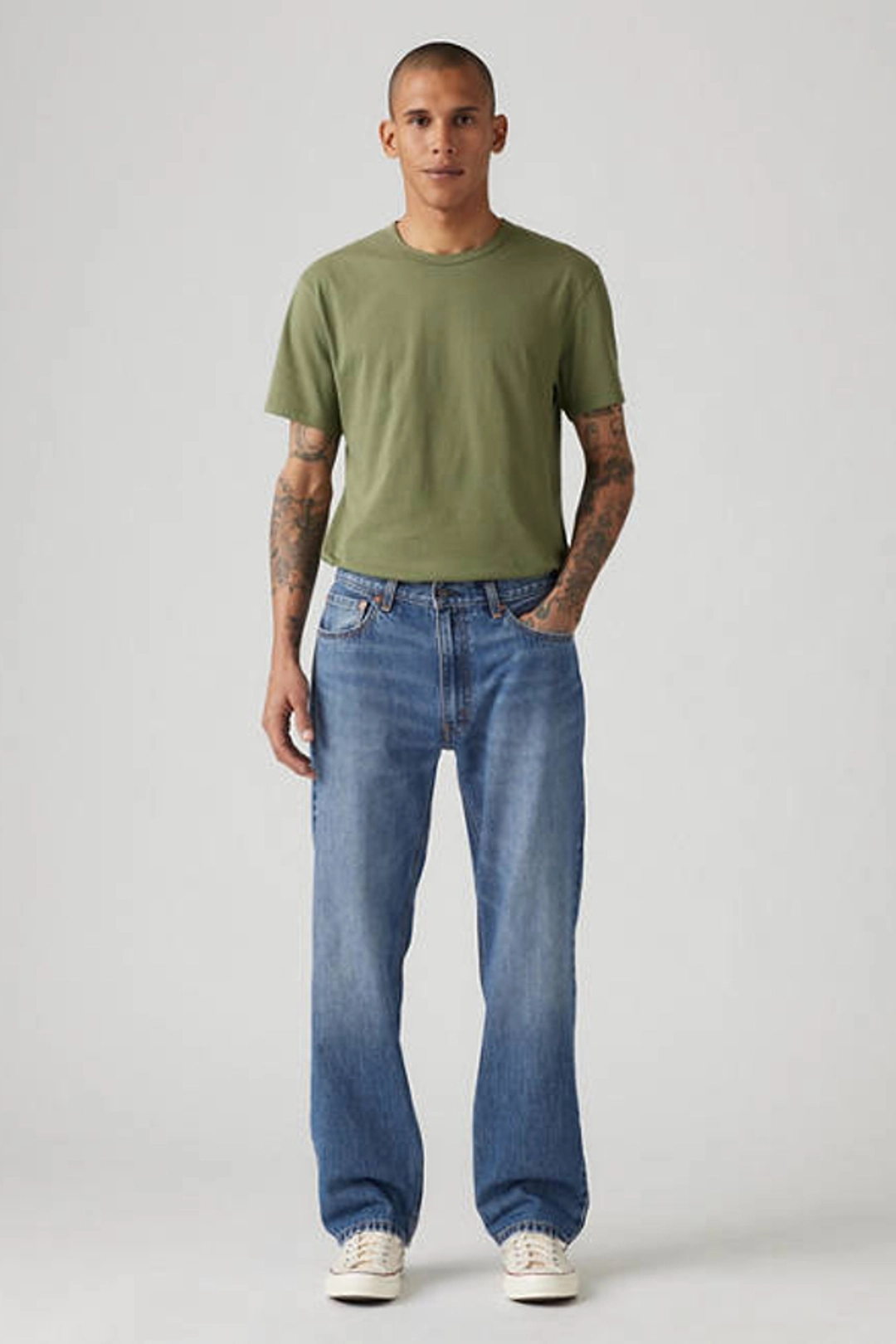 Levi's Jean 555 Relaxed Straight - Homme - Noir / Forget Me Nots - 42X32 - 2