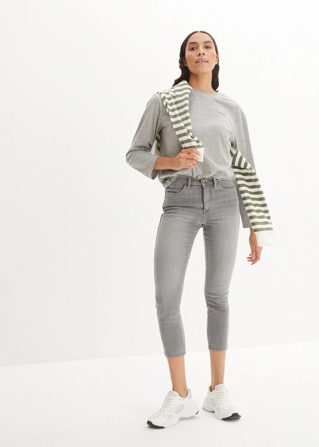 Jean skinny 7/8 taille mi-haute, extensible