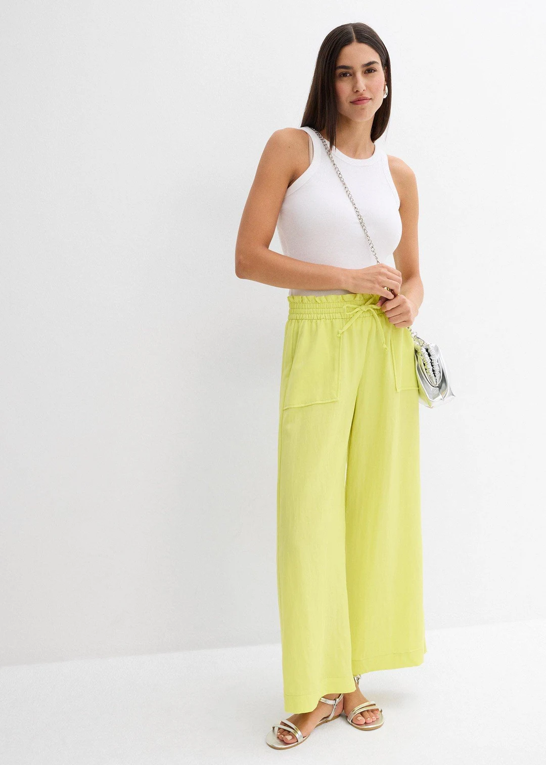 Pantalon large et fluide en lyocell mélangé - 2