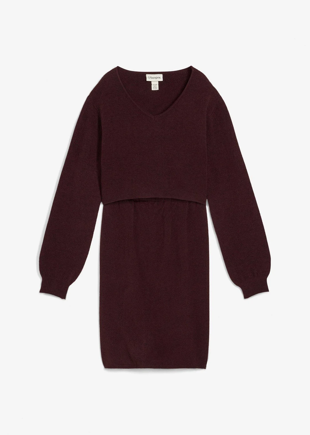 Ensemble 2 pièces en maille de grossesse avec un pull et une jupe