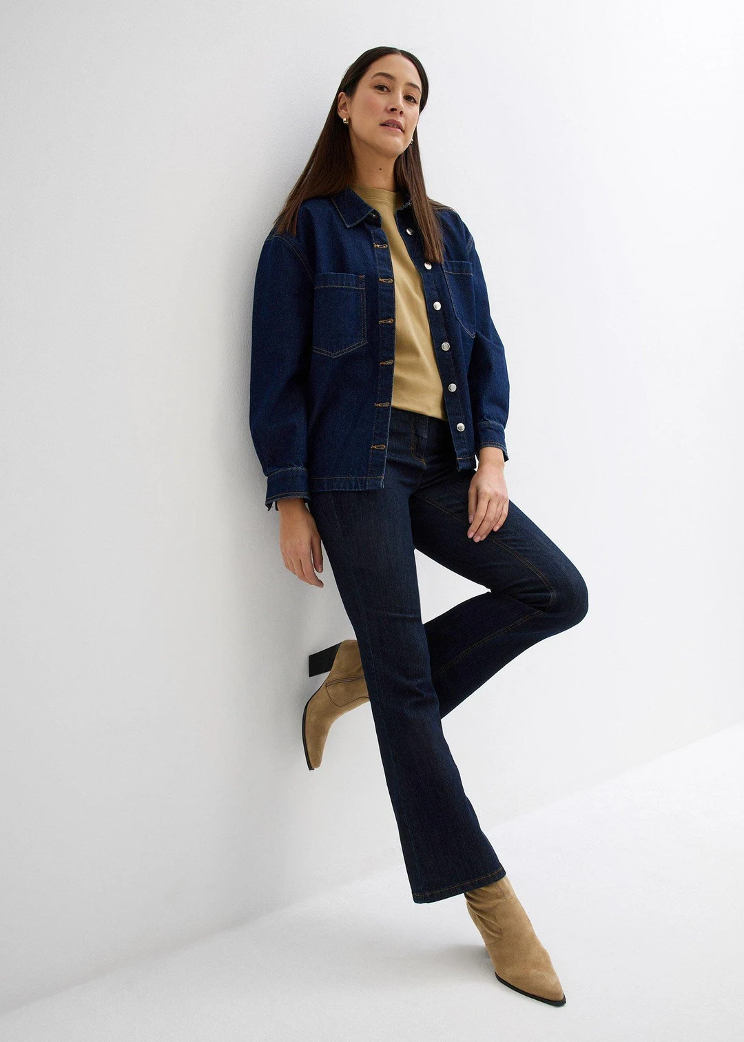 Jean bootcut taille mi-haute, extensible - 2