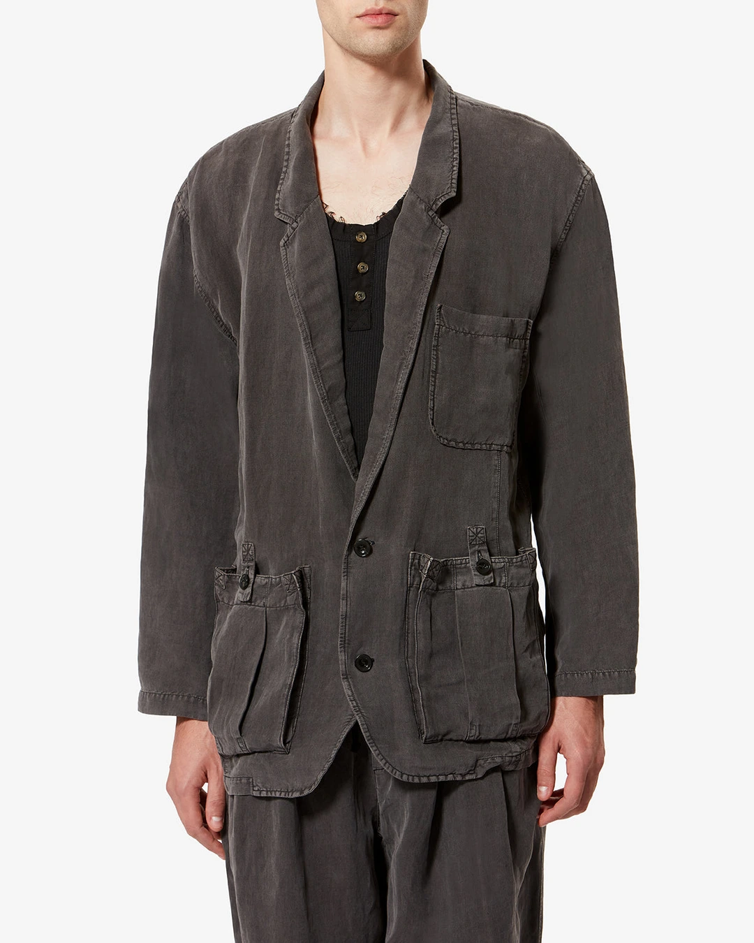 Veste Stan - Homme - Noir Délavé - Taille52 - 5