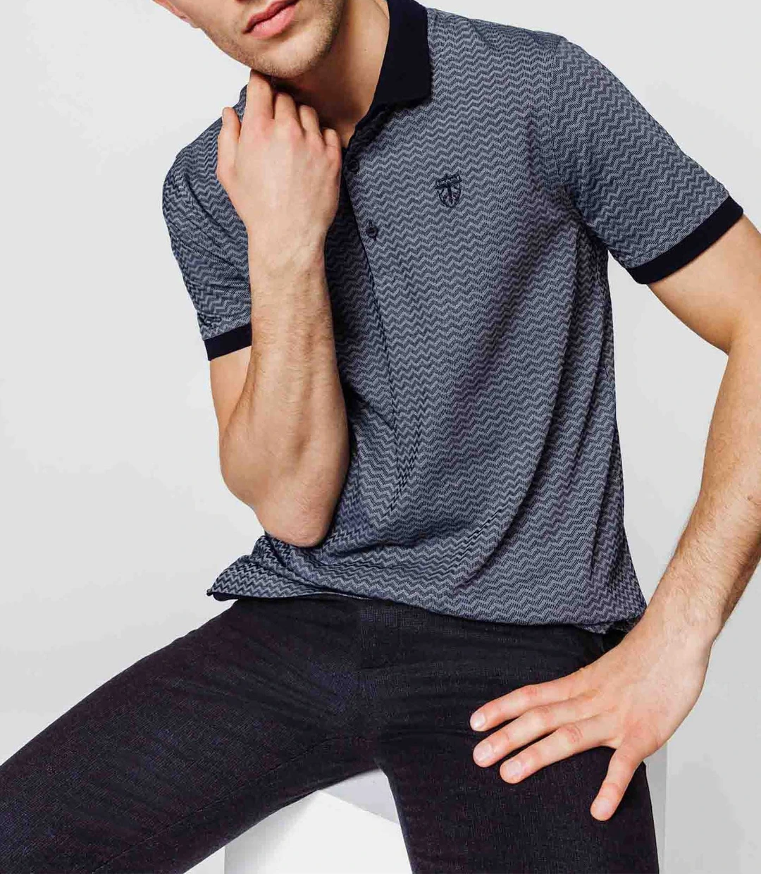 IZAC - Polo jacquard fantaisie