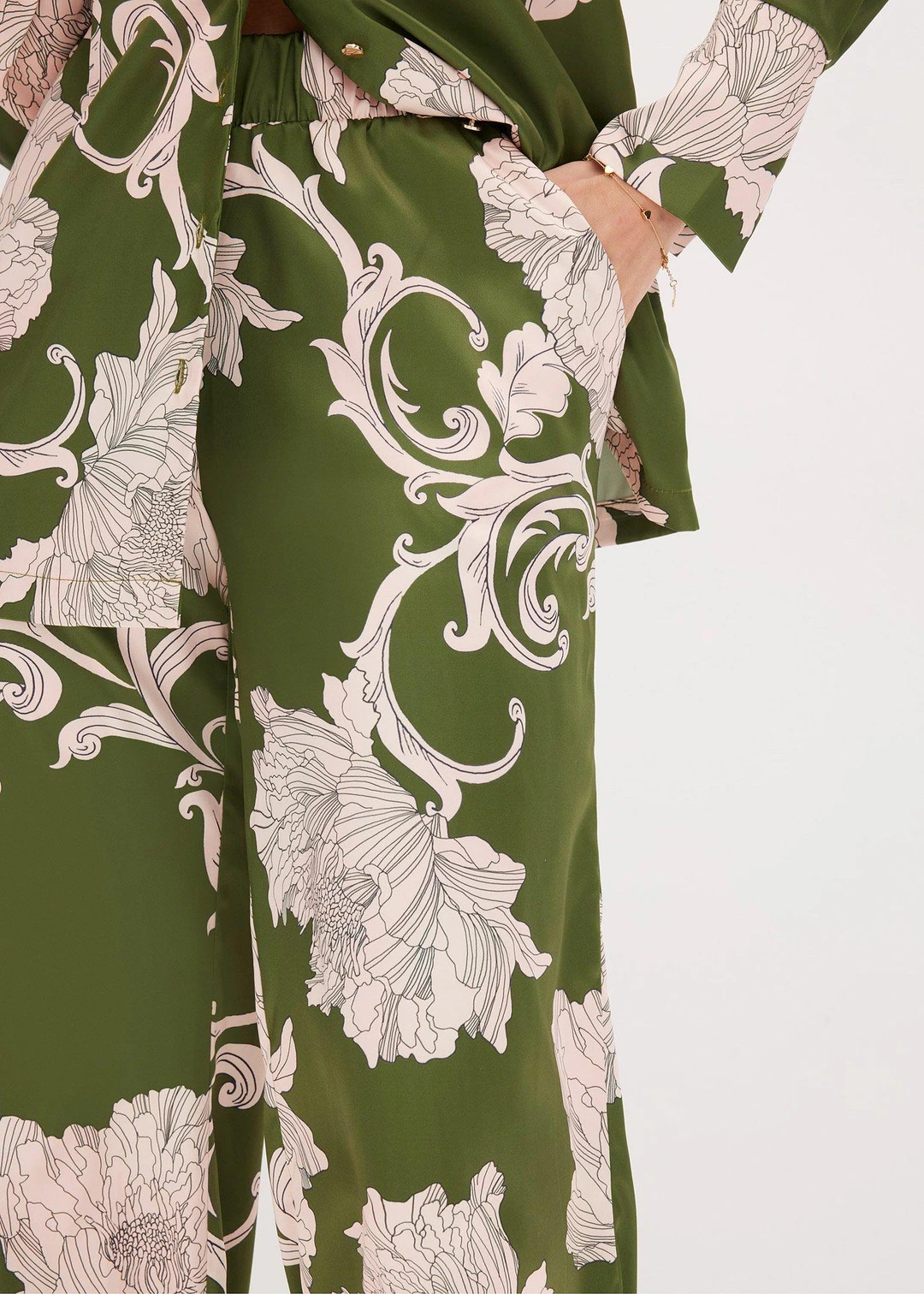 Pantalon palazzo en satin fluide - 3