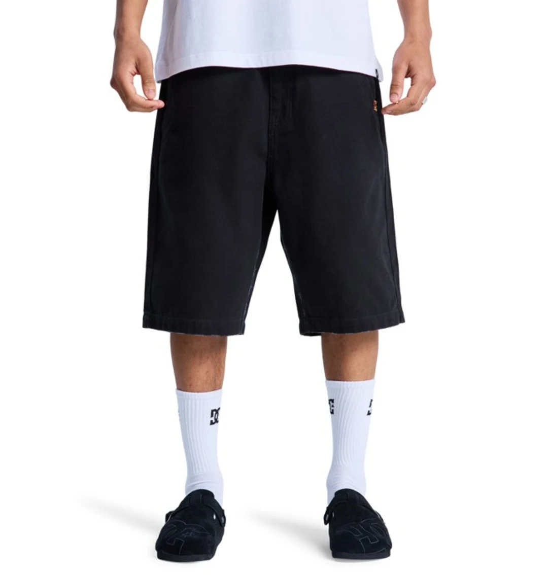 Stressed 5 Pocket - Short en toile Noir Homme
