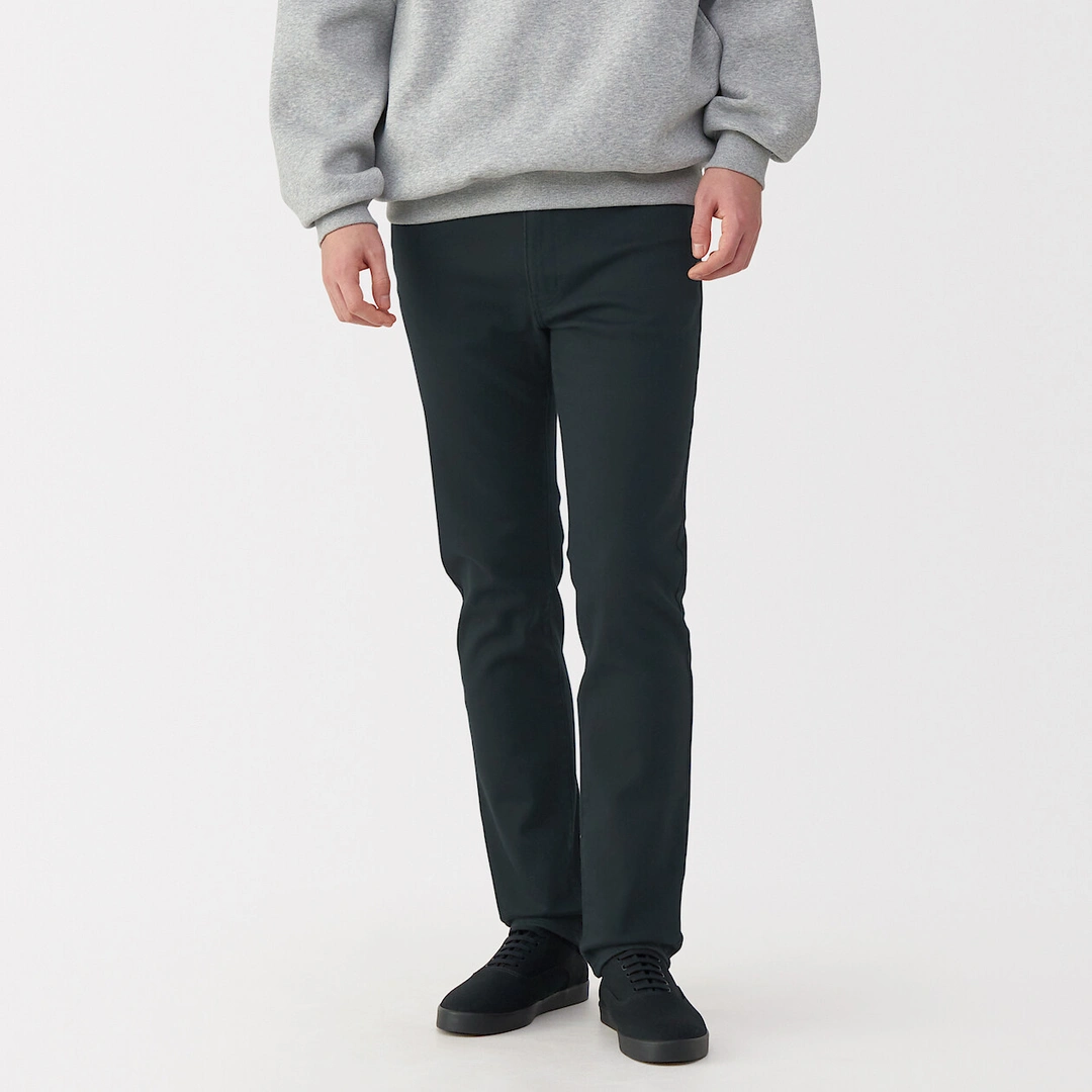 Jean slim en denim extensible pour homme ‐ Noir