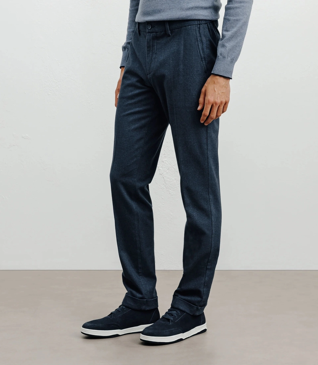IZAC - Pantalon flanelle marine