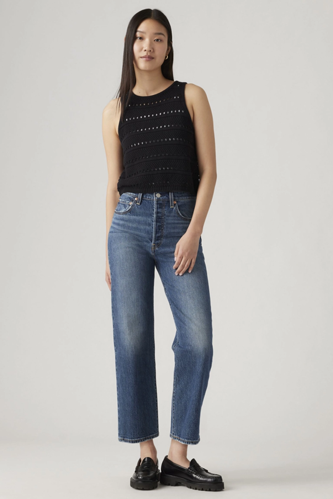 Levi's Jean Droit Ribcage Cheville - Femme - Bleu / Dance Around - 34X29