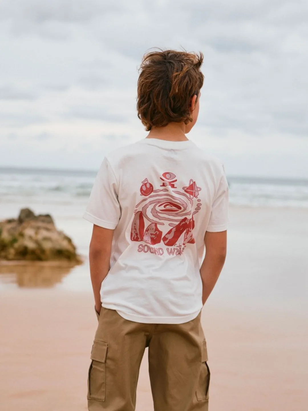 Evo Waves Festival - T-Shirt à manches courtes pour Garçon 8-16 ans Blanc
