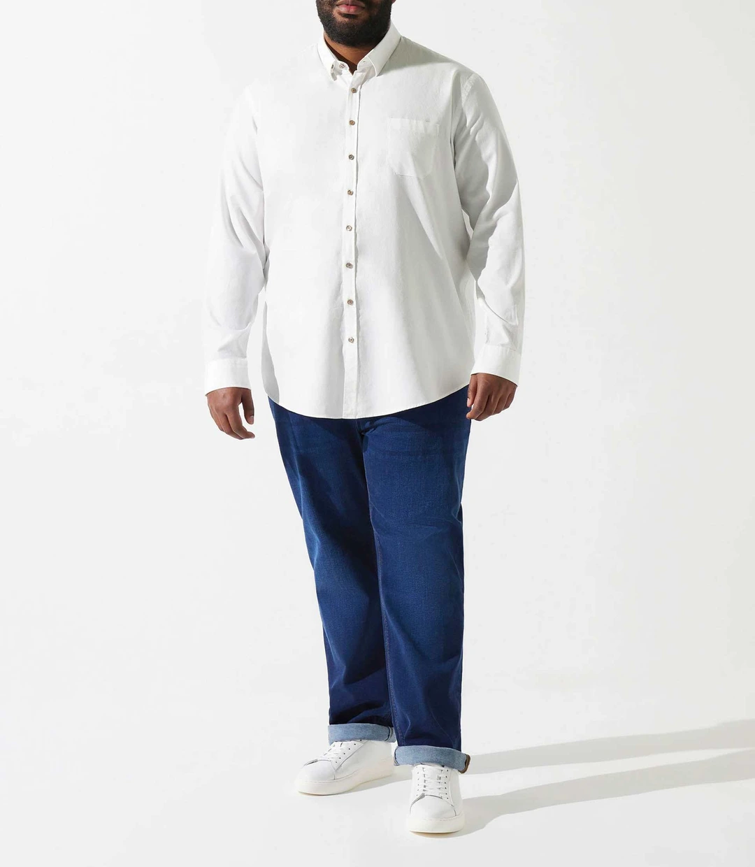IZAC - Chemise regular à coudières blanche KENTABT
