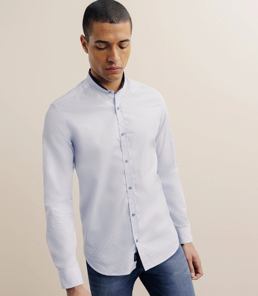 IZAC - Chemise 100% coton bleue